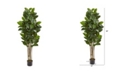 Nearly Natural 58" Rubber Leaf Artificial Tree